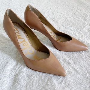 Sam Edelman Orella Nude Tan Pointy Toe Heels